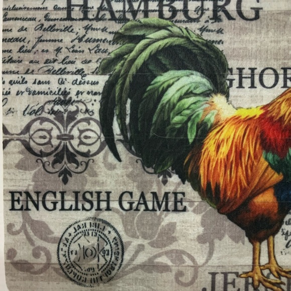 Farmhouse French Country Accent Mat Colorful Rooster Decor 17” X 28” Multicolor - Picture 4 of 10